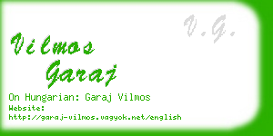 vilmos garaj business card